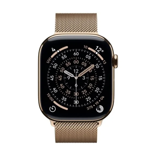 Apple Watch Series 11 Gps + Cellular 42Mm Gold Titanium Case With Gold Milanese Loop
